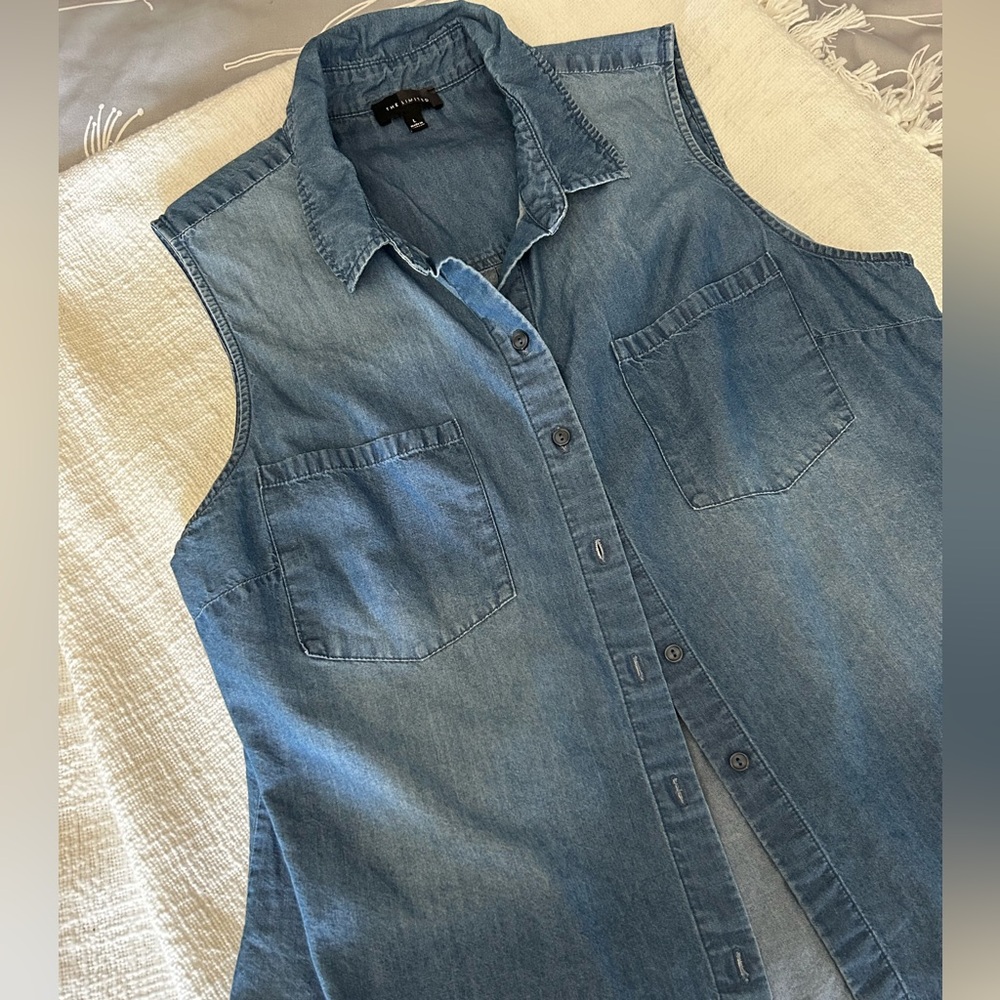The Limited chambray sleeveless